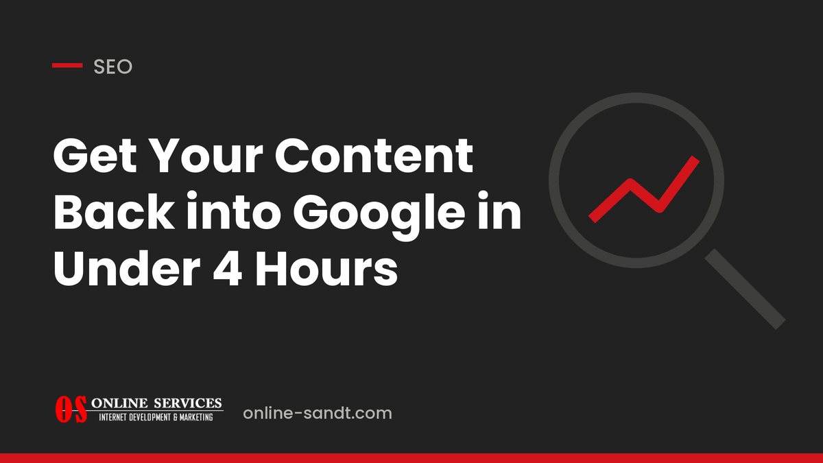 Get Your Content Back into Google in Under 4 Hours