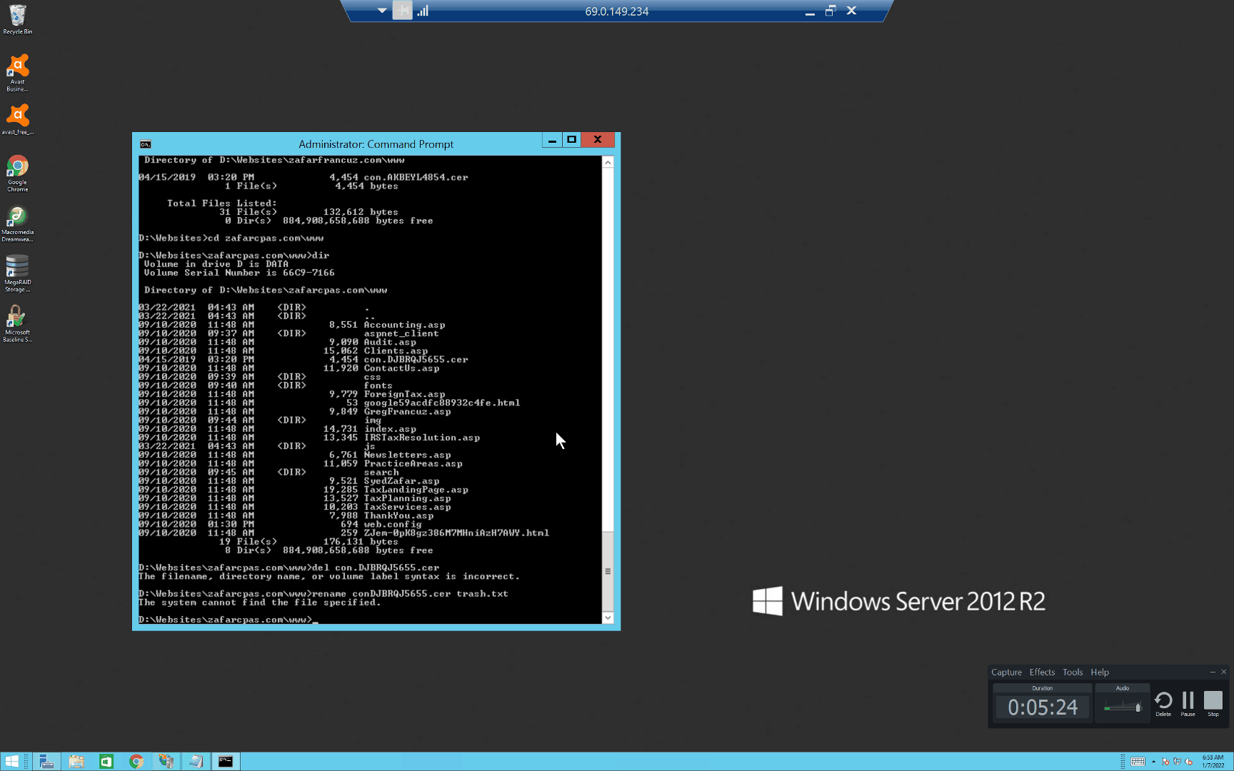 How to delete con.XXX.cer file